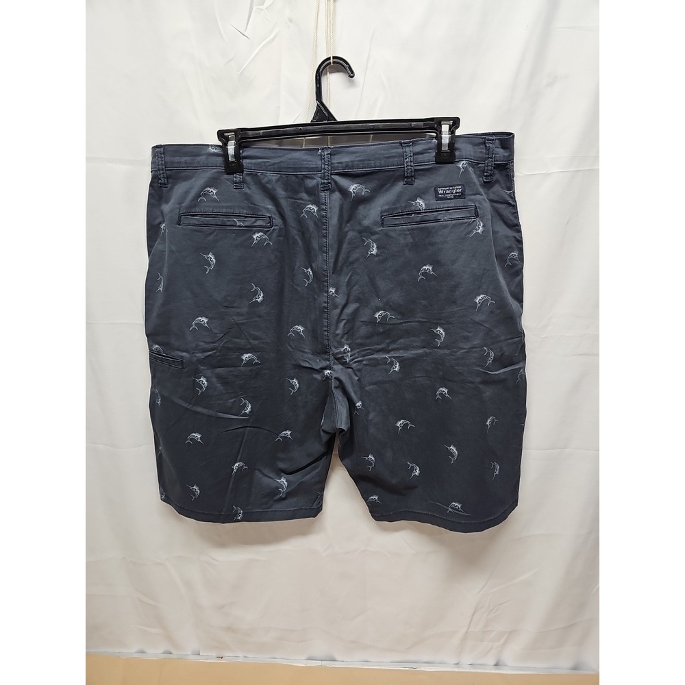 Wrangler Mens Gray Sailfish Casual Cotton Stretch Pockets Chino Short Size 42 - Picture 6 of 12